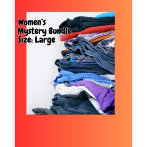 5 pc Mystery Box Bundle Clothing & Accessory Lot Set Pants Shirt Womens Large